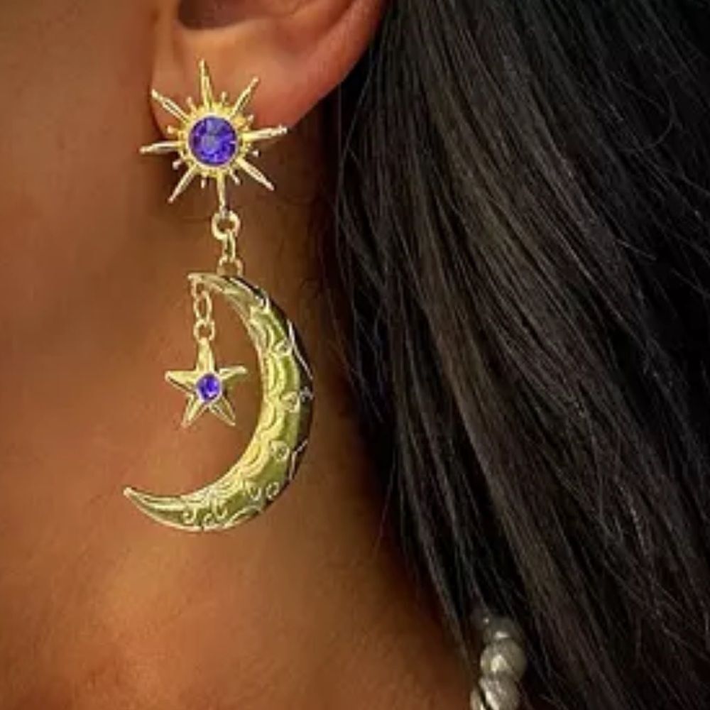Bohemian moon earrings A273